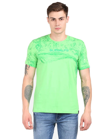 Men Round Neck Half Sleeve T-Shirt with HD Print