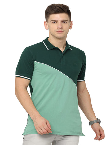 Men Polo Pure Rich Cotton T-Shirt  Dark green