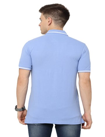 Men Polo Pure Rich Cotton T-Shirt  Blue & navy