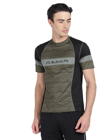 Men Activewear Sports Round neck  Half Sleeve T-Shirt