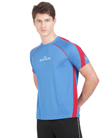 Men Activewear Sports Round Neck Half Sleeve T-Shirt