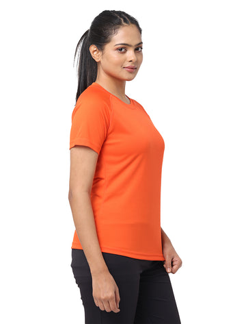Women Active Wear Tshirt - Orange