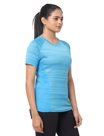Women Sports Wear T Shirt - Sky Blue
