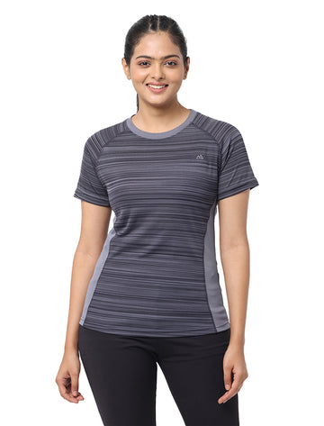 Women Active Wear T Shirt - Gray
